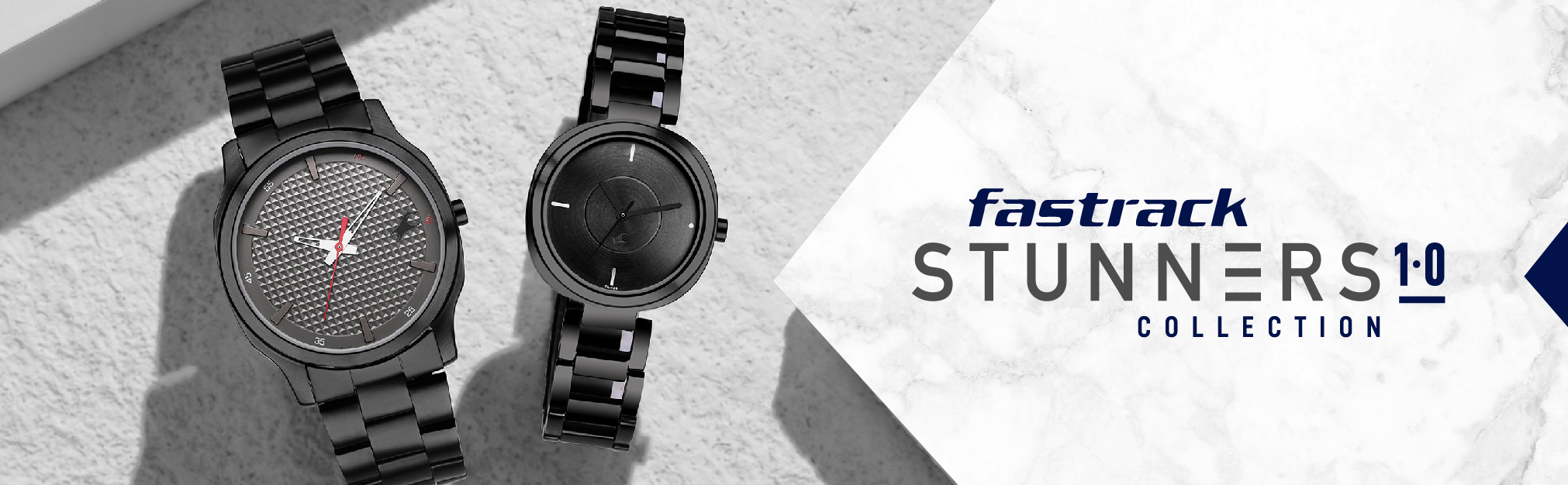 Fastrack black metal watches hot sale